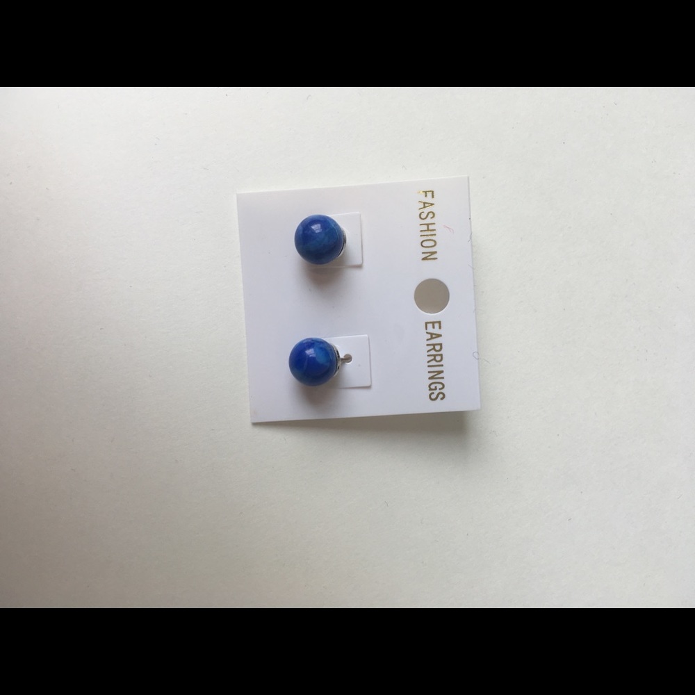 Marbles Blue Earrings